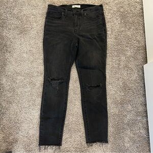 Madewell Ripped Black Jeans sz 29